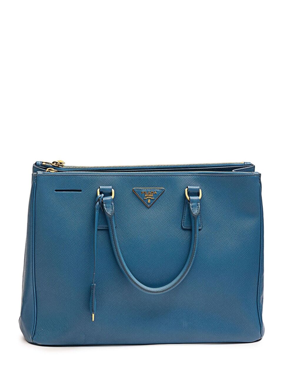 Prada Medium Blue Saffiano Tote